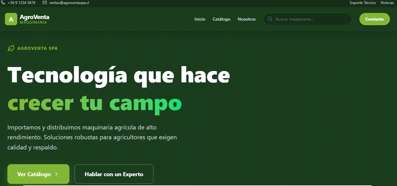 Captura del proyecto Rediseño web conectado a WordPress